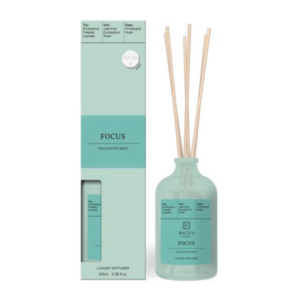 Baltus Focus Eucalyptus & Mint Apothecary Reed Diffuser - 100ml £4.49